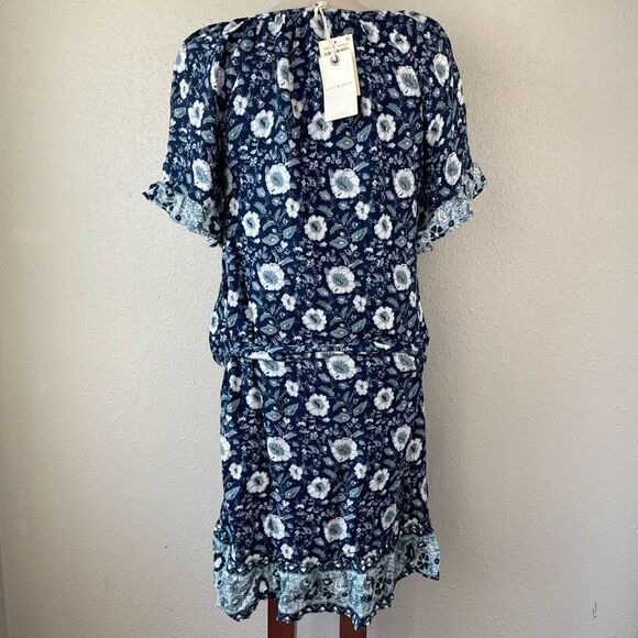 NWT Lucky Brand Blue Floral Dress Size M - Picture 4 of 8